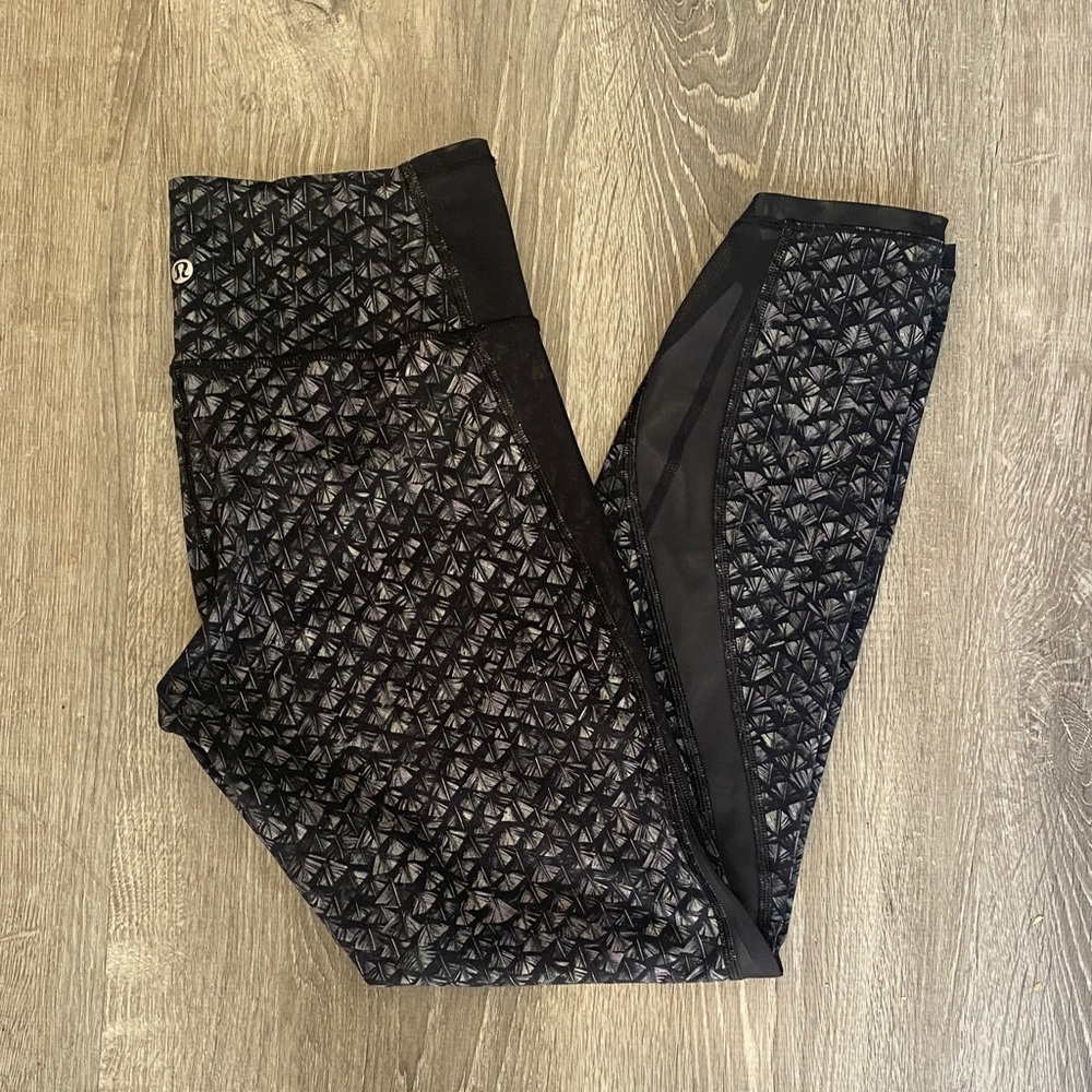 Lululemon Athletica Black Patterned Leggings